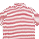 POLO RALPH LAUREN Mens Red & White Striped Short Sleeve Polo Shirt M Classic Fit