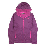 THE NORTH FACE Womens Purple & Pink Hooded Jacket L Polyester Blend Zip