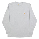 CARHARTT Mens Grey Long Sleeve Crew Neck Pocket Cotton Blend T-Shirt M