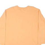 Mens Orange Sweatshirt Crew Neck L Cotton Blend Graphic Print Casual