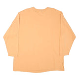 Mens Orange Sweatshirt Crew Neck L Cotton Blend Graphic Print Casual