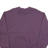 LEE Womens Purple Sweatshirt XL Cotton Blend Crew Neck Floral Print Relaxed Fit