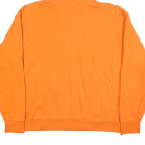 NIKE Womens Orange Cotton Blend Hoodie L Basketball Logo Pullover