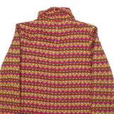 Womens Multi Patterned Acrylic Jumper Turtleneck Basic Knit M Colourful Striped