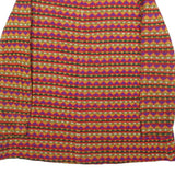 Womens Multi Patterned Acrylic Jumper Turtleneck Basic Knit M Colourful Striped