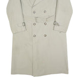 WESTBURY Mens Beige Double Breasted Trench Jacket L Cotton Classic Lightweight