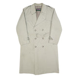 WESTBURY Mens Beige Double Breasted Trench Jacket L Cotton Classic Lightweight
