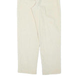 LAUREN RALPH LAUREN Womens Cotton Blend Cream Regular Straight Trousers W26 L27