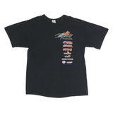 GILDAN Mens Black Sitko Racing Graphic T-Shirt L Short Sleeve Crew Neck