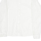 ZARA Womens White Printed Shirt Long Sleeve Collared XS Elegant Button Fastening
