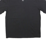 ADIDAS Womens Black Classic T-Shirt UK 12 Short Sleeve Crew Neck Logo Print