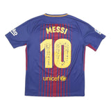 NIKE Mens 2017-18 Messi Blue Barcelona Home Football Shirt M Short Sleeve