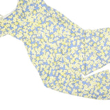 MINT VELVET Womens Blue & Yellow Floral Playsuit Linen Blend UK 14 Summer Casual