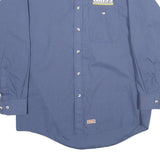 RED KAP Mens Blue Check Long Sleeve Shirt L Workwear Cotton Blend