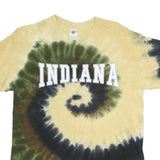 COLORTONE Mens Yellow & Green Tie Dye Indiana T-Shirt M Short Sleeve Crew Neck
