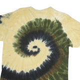 COLORTONE Mens Yellow & Green Tie Dye Indiana T-Shirt M Short Sleeve Crew Neck