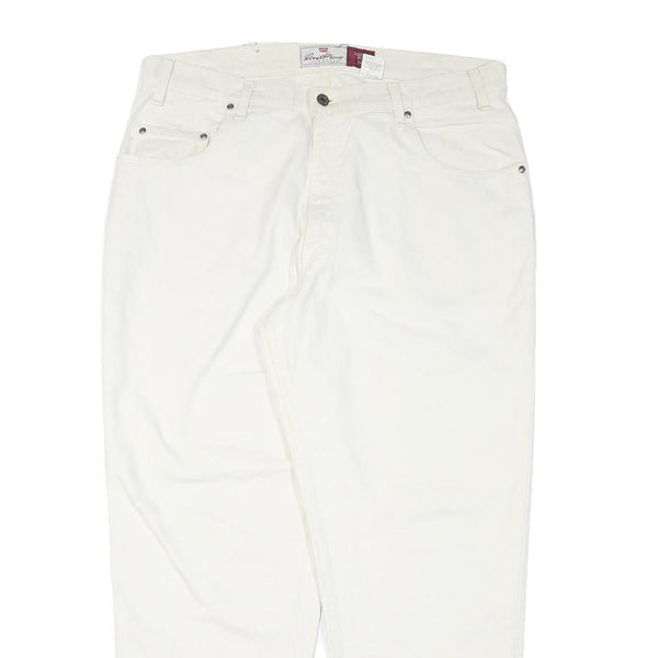 LEVI'S Womens White Relaxed Straight Denim Jeans W36 L28 Classic Zip Cotton