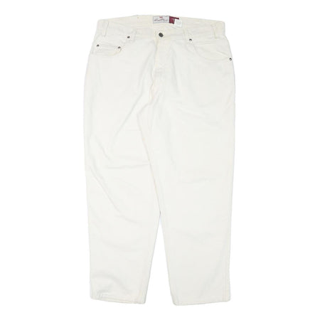 LEVI'S Womens White Relaxed Straight Denim Jeans W36 L28 Classic Zip Cotton