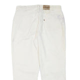 LEVI'S Womens White Relaxed Straight Denim Jeans W36 L28 Classic Zip Cotton