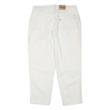 LEVI'S Womens White Relaxed Straight Denim Jeans W36 L28 Classic Zip Cotton