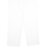 LINGARA Womens White Regular Fit Straight Leg Trousers W28 L34 Zip Closure