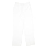 LINGARA Womens White Regular Fit Straight Leg Trousers W28 L34 Zip Closure