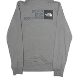 THE NORTH FACE Mens Grey Hoodie S Cotton Pullover Drawstring Pocket Casual
