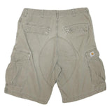 CARHARTT Mens Beige Cargo Shorts L W36 Practical Durable Cotton Blend