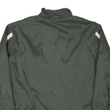 NIKE Mens Green & White Zip Jacket XL Polyester Blend Plain Lightweight