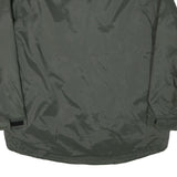 NIKE Mens Green & White Zip Jacket XL Polyester Blend Plain Lightweight