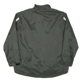 NIKE Mens Green & White Zip Jacket XL Polyester Blend Plain Lightweight