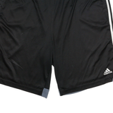 ADIDAS Mens Shorts Black & Grey Sports Casual XL W34 Polyester Blend Athletic