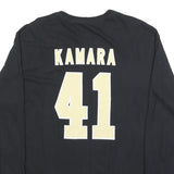 FANATICS Mens Black & Cream Kamara 41 Long Sleeve Crew Neck Cotton Blend L