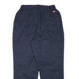 DICKIES Mens Cotton Blend Navy Relaxed Straight Trousers W28 L28 Workwear Casual