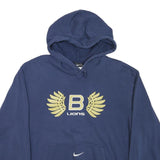 NIKE Mens Blue B Lions Hoodie M Cotton Blend Pullover Sports Sweatshirt