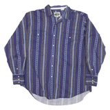 CUMBERLAND OUTFITTERS Mens Blue & Black Patterned Shirt XL Cotton Blend Long