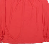 G PATRICK Womens Red Long Sleeve Shirt Collar Blouse L Classic Lightweight