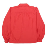 G PATRICK Womens Red Long Sleeve Shirt Collar Blouse L Classic Lightweight