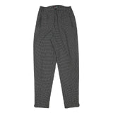 MADE FASHION Womens Polyester Blend Black Check Relaxed Straight Trousers W25