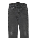 LEVI'S Mens Regular Fit Black Denim Jeans Cotton Blend W30 L28 Classic Straight