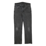LEVI'S Mens Regular Fit Black Denim Jeans Cotton Blend W30 L28 Classic Straight