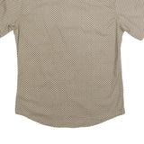 WRANGLER Mens Beige Pattern Short Sleeve Shirt XS Cotton Blend Casual