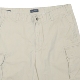 NAUTICA Mens Shorts Beige Cargo Plain XL W36 Casual Cotton Blend