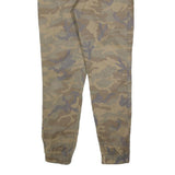 FSBN Mens Cotton Blend Slim Camouflage Trousers W32 L30 Drawstring Casual