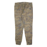 FSBN Mens Cotton Blend Slim Camouflage Trousers W32 L30 Drawstring Casual