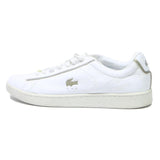 LACOSTE Straightset Womens Leather Trainers White UK 6.5 Classic Casual Style