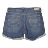 LEVI'S Womens Denim Blue Casual Shorts M W32 Rolled Hem Classic Fit