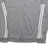 ADIDAS Womens Grey Sweatshirt M Crew Neck Polyester Blend Sportswear Casual