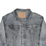 LEVI'S Womens Blue Denim Button Jacket L Cotton Blend Classic Fit Casual
