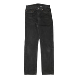 LEVI'S 505 Mens Jeans Black Regular Straight Denim Medium W30 L33 Zip Closure